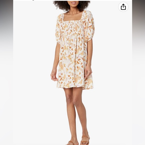 NWOT Billabong cream floral mini dress - Picture 2 of 12